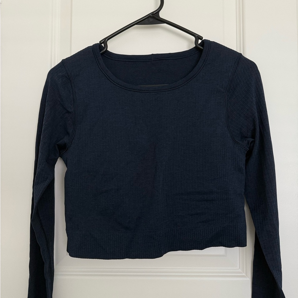 Lululemon Ebb to Street Long-Sleeve Cropped Top